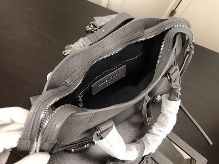 BALENCIAG巴黎世家 原單品質 經典機車 原版山羊皮銀邊 包邊五金款 手提肩背斜挎包  BL1417